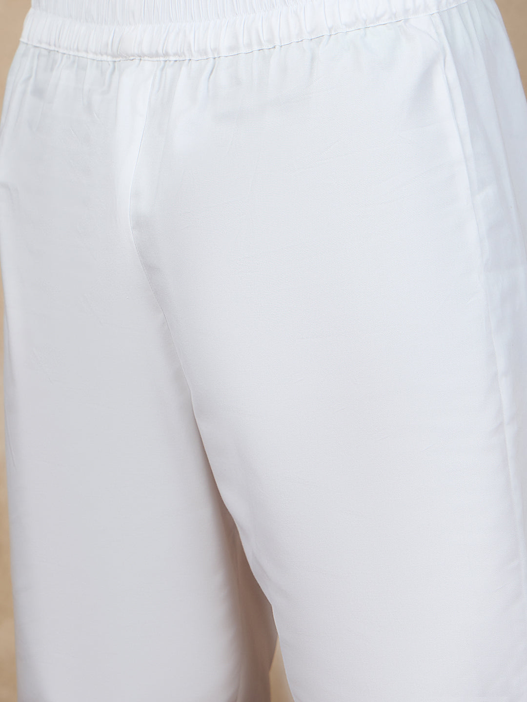 White Cotton Kurta with Matching Pajama for Men