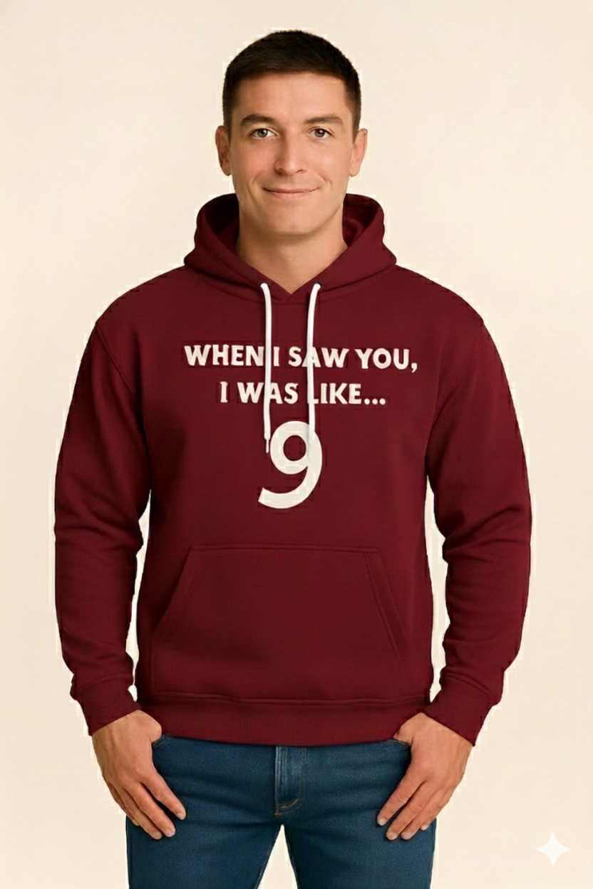 Men’s Maroon Solid Fleece Winter Hoodie