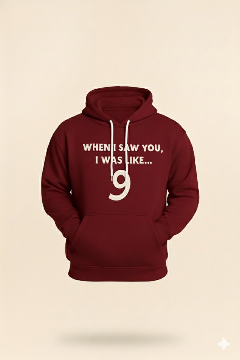 Men’s Maroon Solid Fleece Winter Hoodie